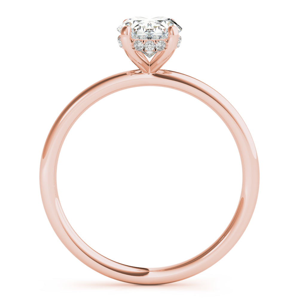 Madilyn Oval Lab Grown Diamond Solitaire Engagement Ring IGI Certified-VIRABYANI